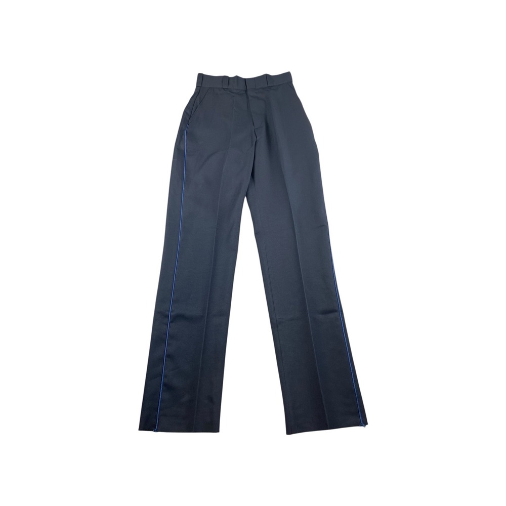 Professional Black Dress Pants with Blue Stripe Detail Uniform Work Casual 38X34